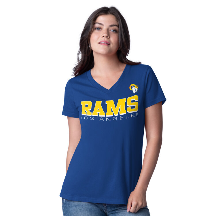 G-III LA Rams Women's G-III Strategy V-Neck Tee