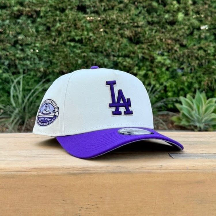 New Era LA Ivory/Purple 50th Stadium Anniversary 940 A-Frame