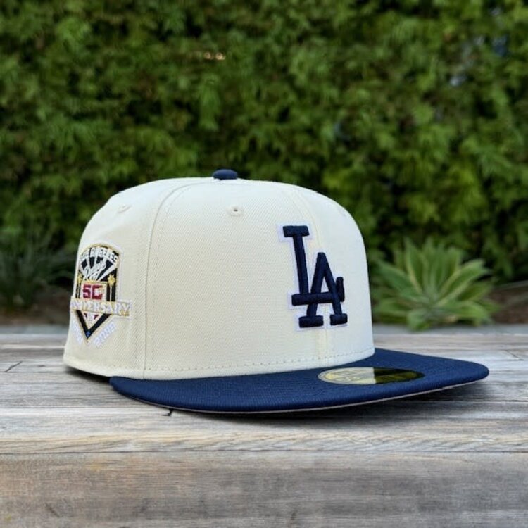 New Era LA Ivory/Navy 50th Anniv SP Gray UV Fitted