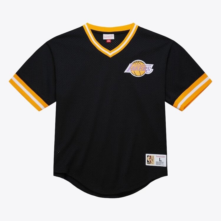 Mitchell and Ness Lakers M&N Men's Mesh V-Neck Black Jersey