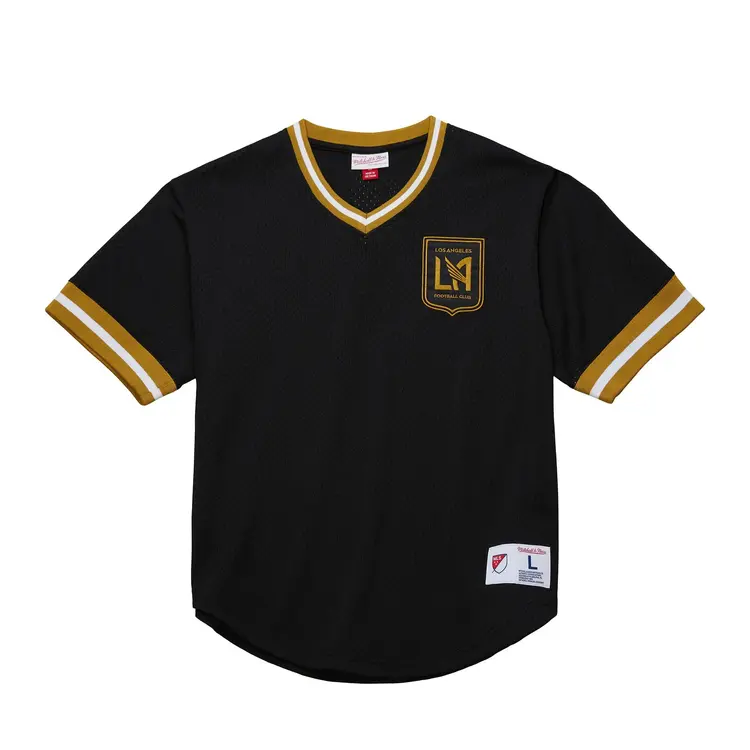 Mitchell and Ness LAFC M&N Men's Mesh V-Neck Black Jersey
