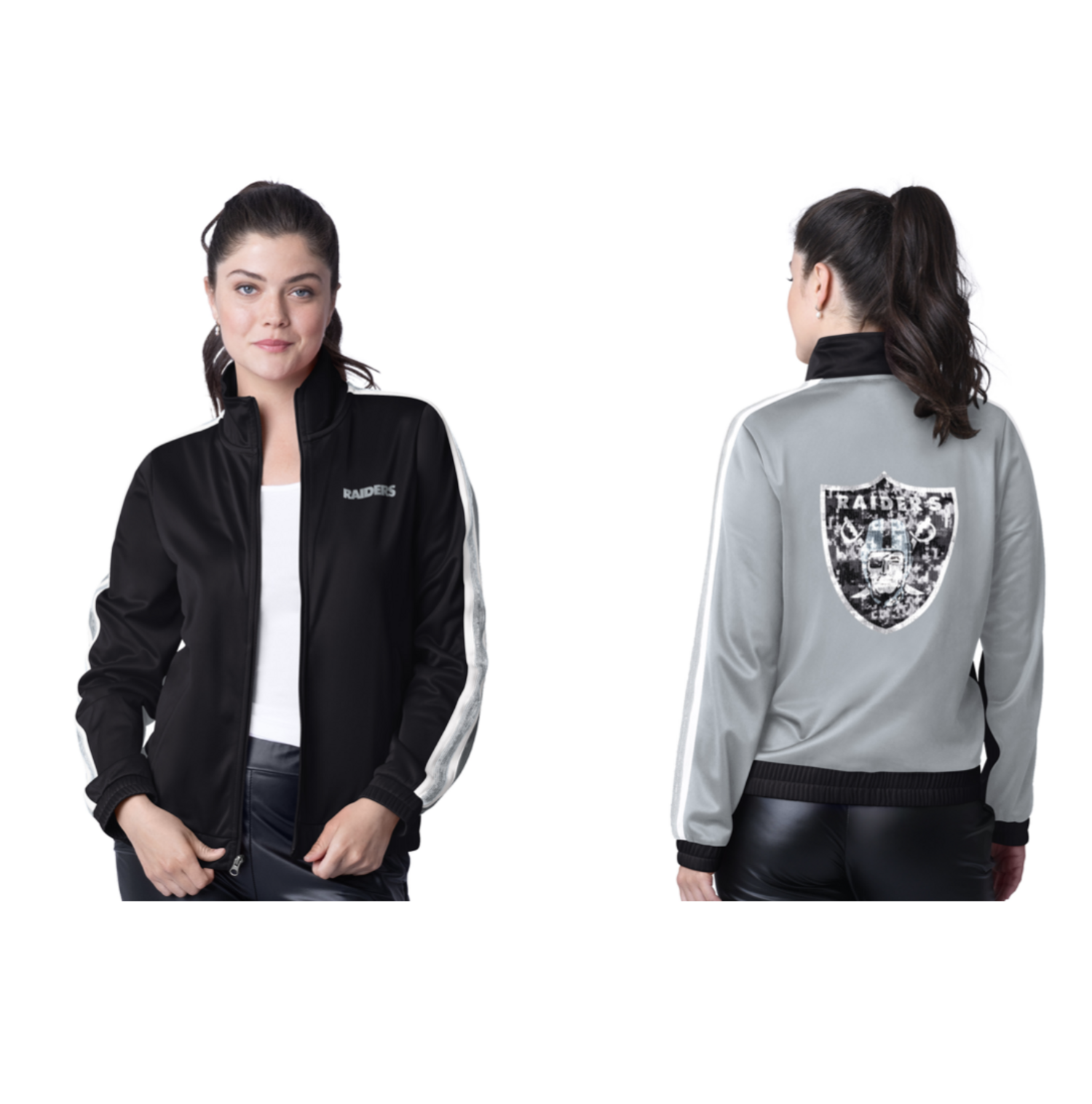 Raiders Women's GIII Rebel Track Jacket - The Locker Room of Downey