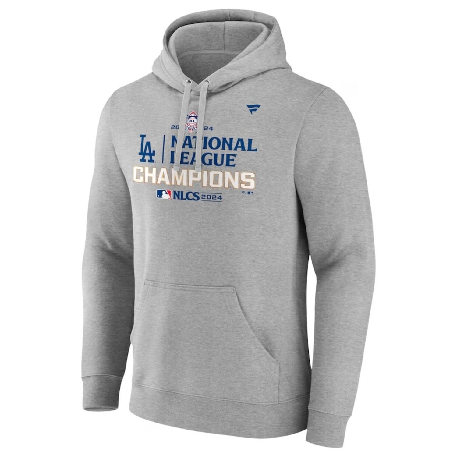 Dodgers Men's Gray 2024 NLCS Locker Room Hoodie - The Locker Room