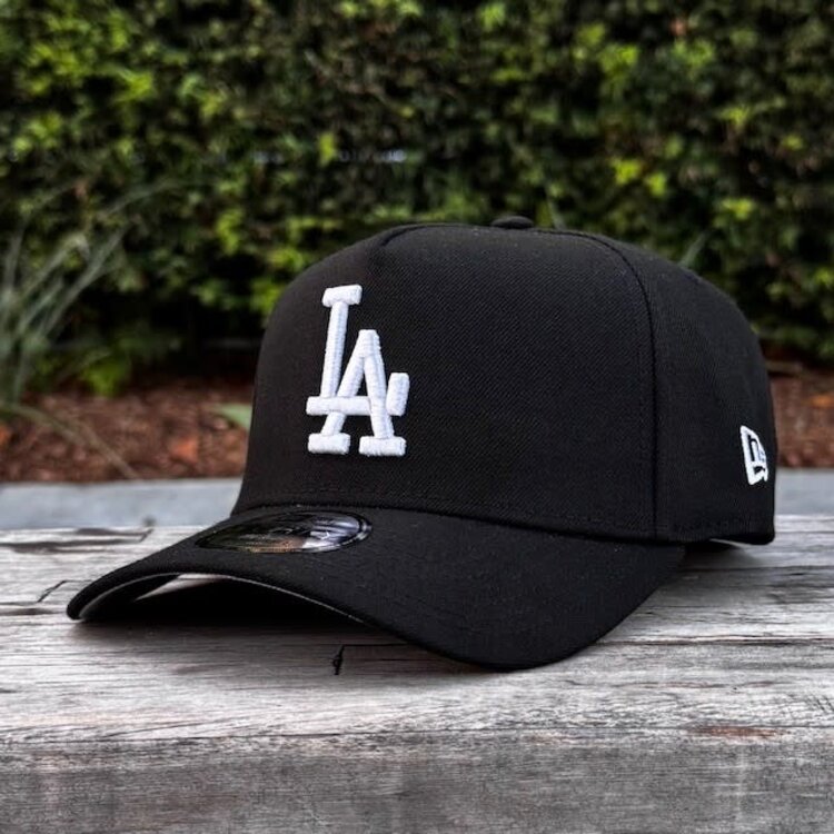 New Era LA Dodgers Black White 2025 WS Champs Side Patch 940 A-Frame
