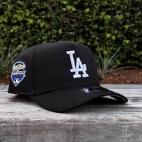 New Era LA Dodgers Black White 2025 WS Champs Side Patch 940 A-Frame