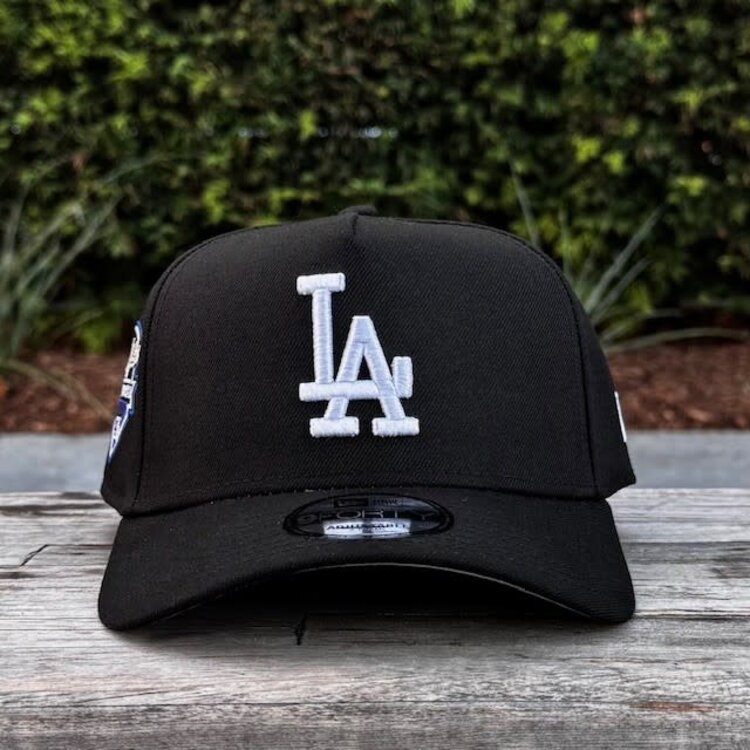 New Era LA Dodgers Black White 2025 WS Champs Side Patch 940 A-Frame