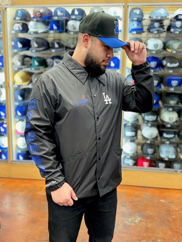 Mitchell and Ness LA Dodgers M&N Coaches Jacket Black