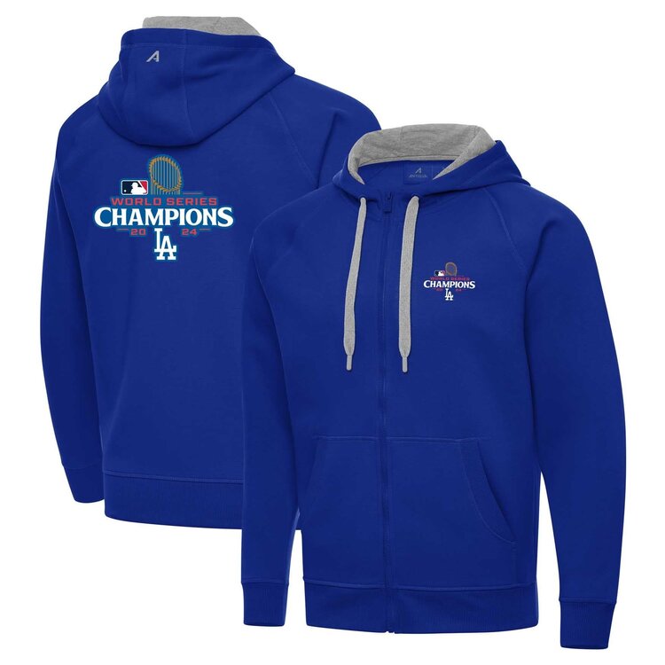 Antigua LA 2024 World Series Champs Royal Full-Zip Hoodie