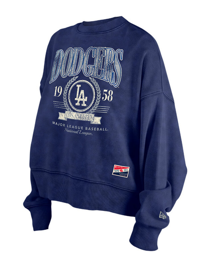 New Era LA Dodgers NE Women's Throwback Mineral Royal Crew Sweater