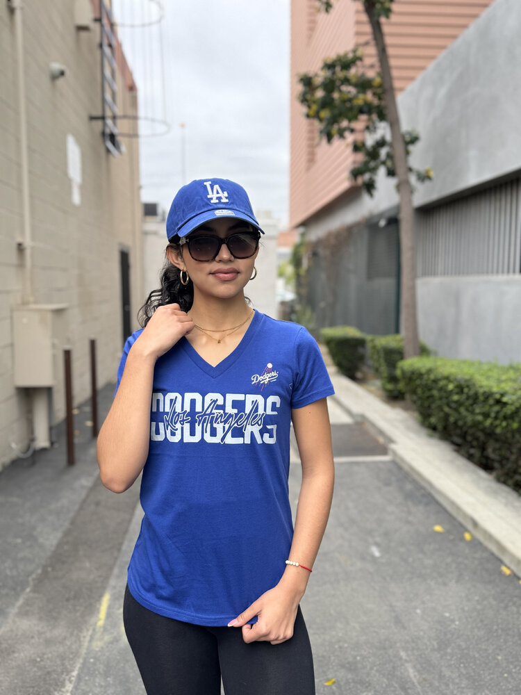 G-III LA Dodgers W GIII Batter Up Royal V-Neck