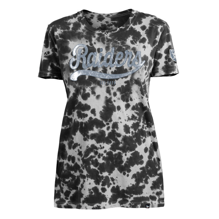 New Era Raiders W NE Black Tie Dye S/S Crew