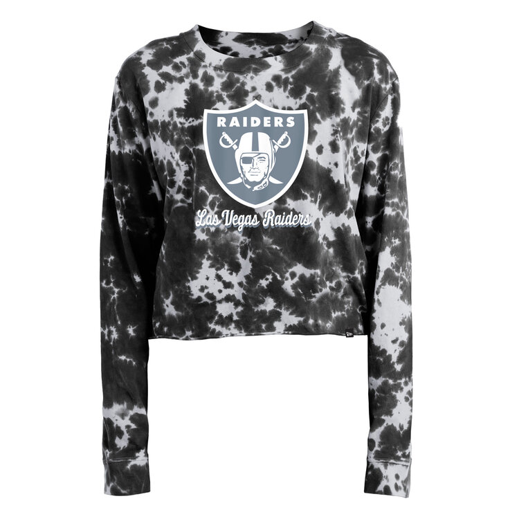 New Era Raiders W NE Black Tie Dye L/S Crop