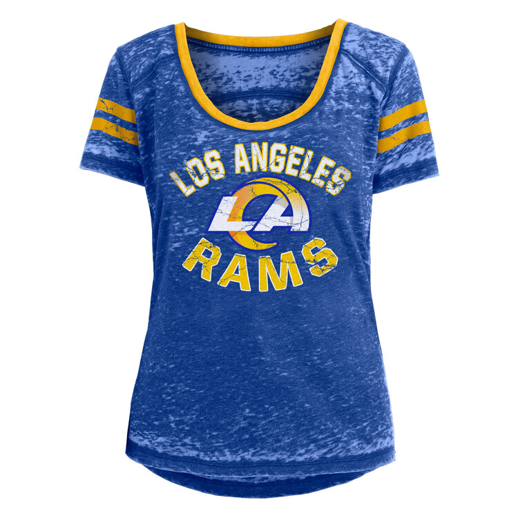 New Era LA Rams W Slub Ringer Scoop Tee