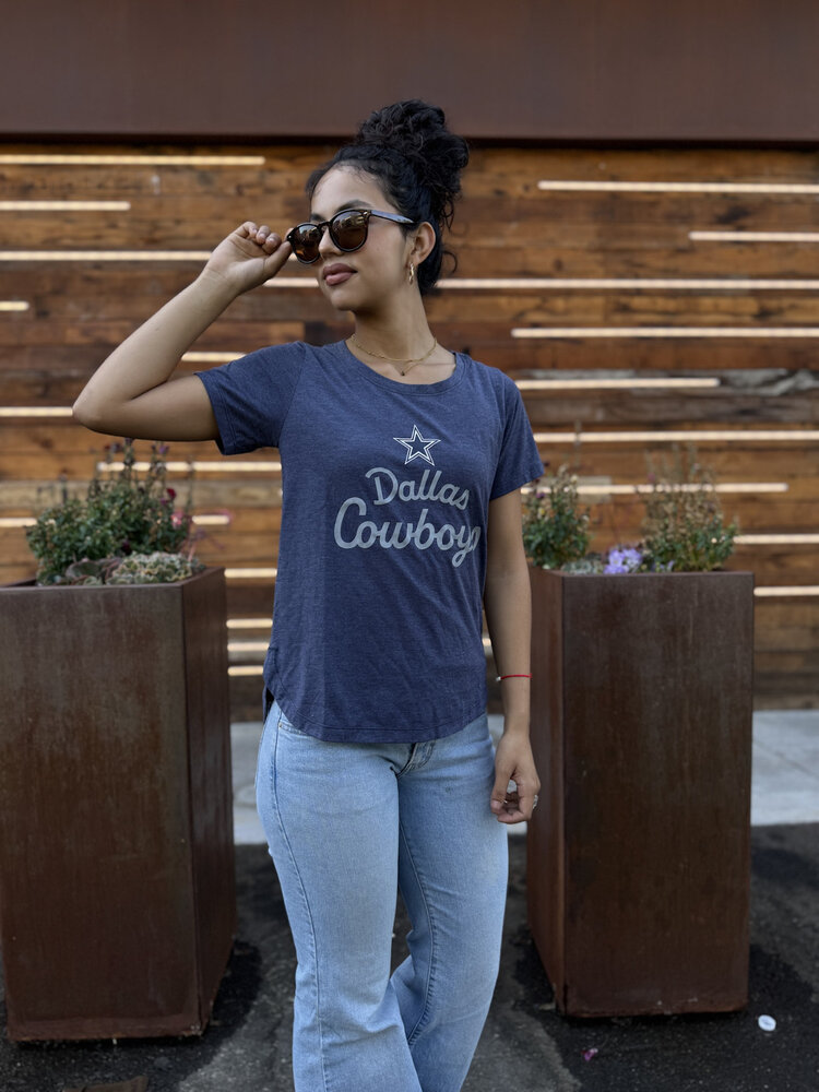 Nike Dallas Cowboys Women's Triblend Fashion Top Heather Navy