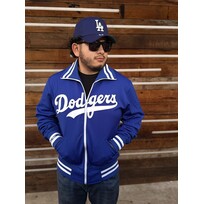 Mitchell and Ness LA Dodgers Men's 1981 Authentic Batting Practice Jacket Royal