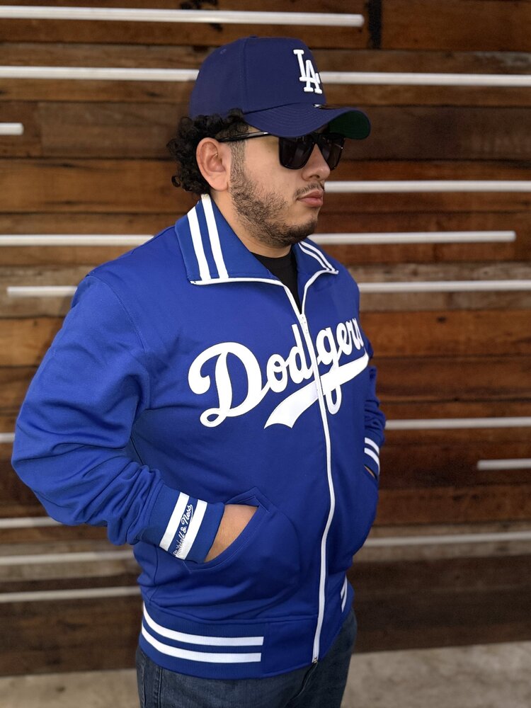 Mitchell and Ness MLB Los Angeles Dodgers Men's Mitchell & Ness 1981 Authentic Batting Practice Jacket Royal