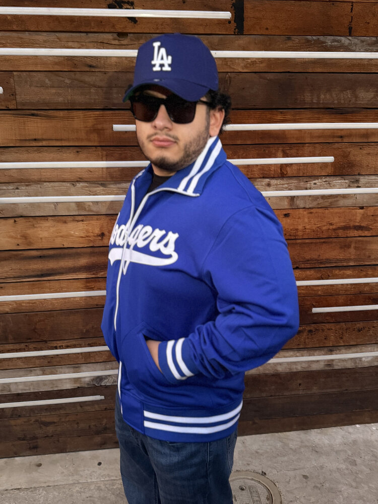 Mitchell and Ness MLB Los Angeles Dodgers Men's Mitchell & Ness 1981 Authentic Batting Practice Jacket Royal