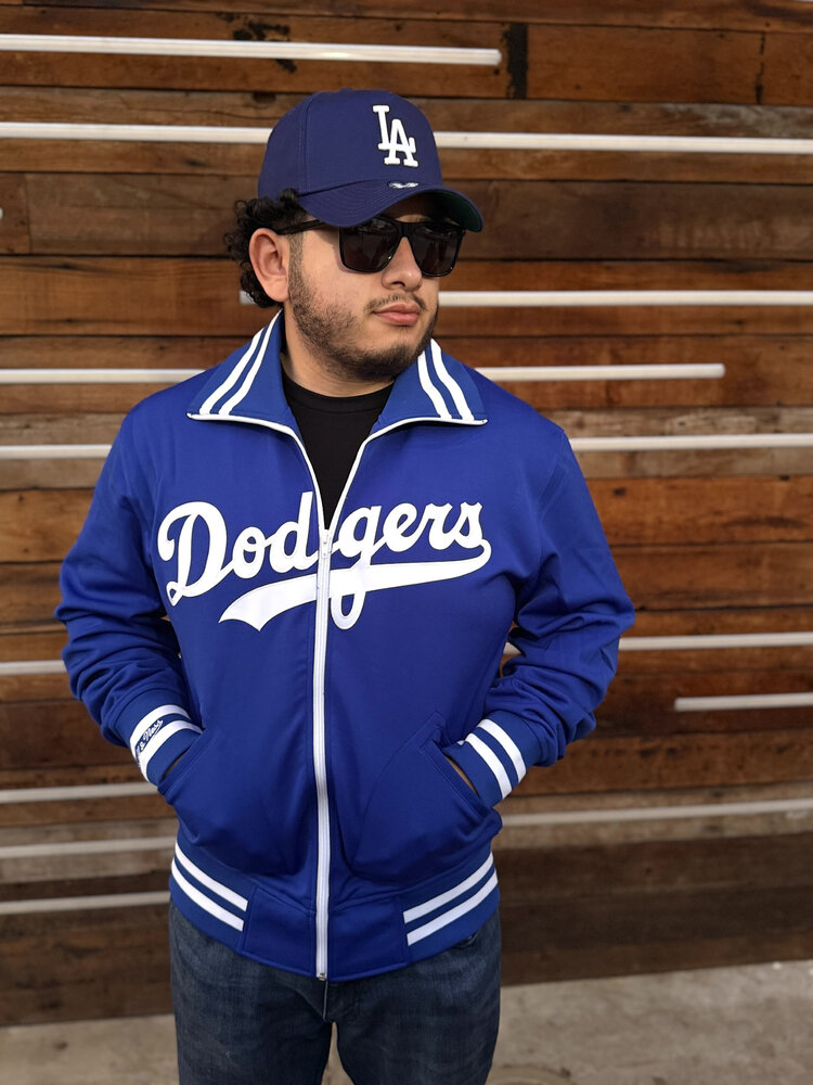 Mitchell and Ness MLB Los Angeles Dodgers Men's Mitchell & Ness 1981 Authentic Batting Practice Jacket Royal