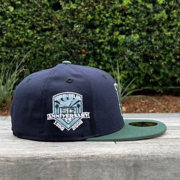 New Era LA Dodgers Navy/Green Outline 50th Anniv