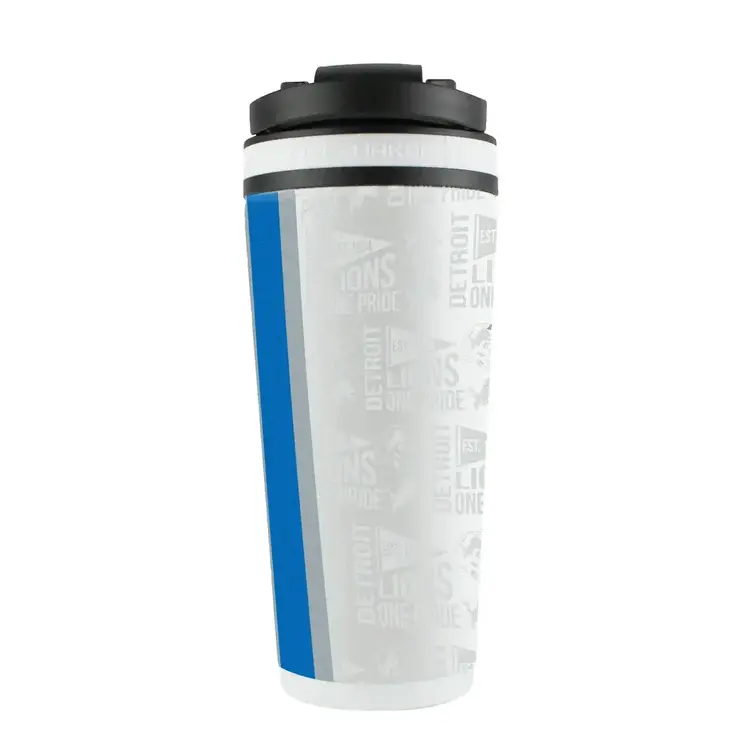 Wincraft 4D Stainless Steel Ice Shaker Tumbler 26 oz White - Lions