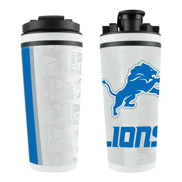 Wincraft 4D Stainless Steel Ice Shaker Tumbler 26 oz White - Lions