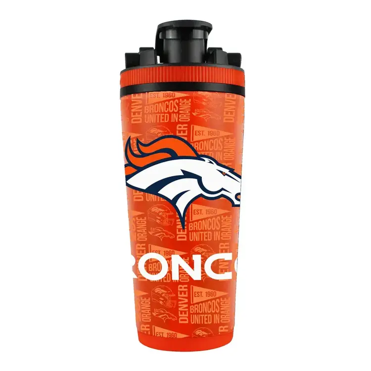 Wincraft 4D Stainless Steel Ice Shaker Tumbler 26 oz Team Color - Broncos