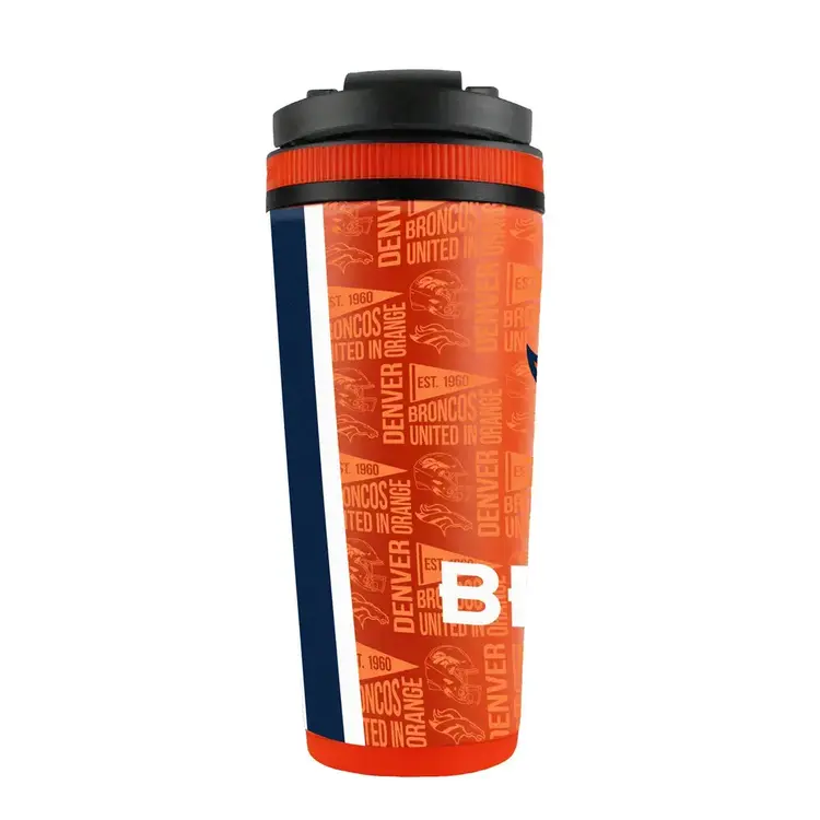 Wincraft 4D Stainless Steel Ice Shaker Tumbler 26 oz Team Color - Broncos
