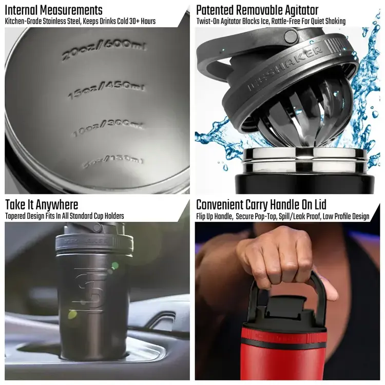 Wincraft 4D Stainless Steel Ice Shaker Tumbler 26 oz Team Color - Rams