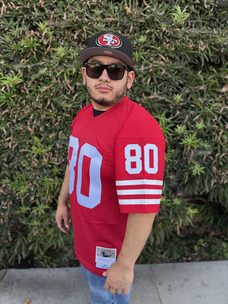 Mitchell and Ness NFL San Francisco  49ers Men's Mitchell & Ness 1990 Jerry Rice #80 Jersey Red