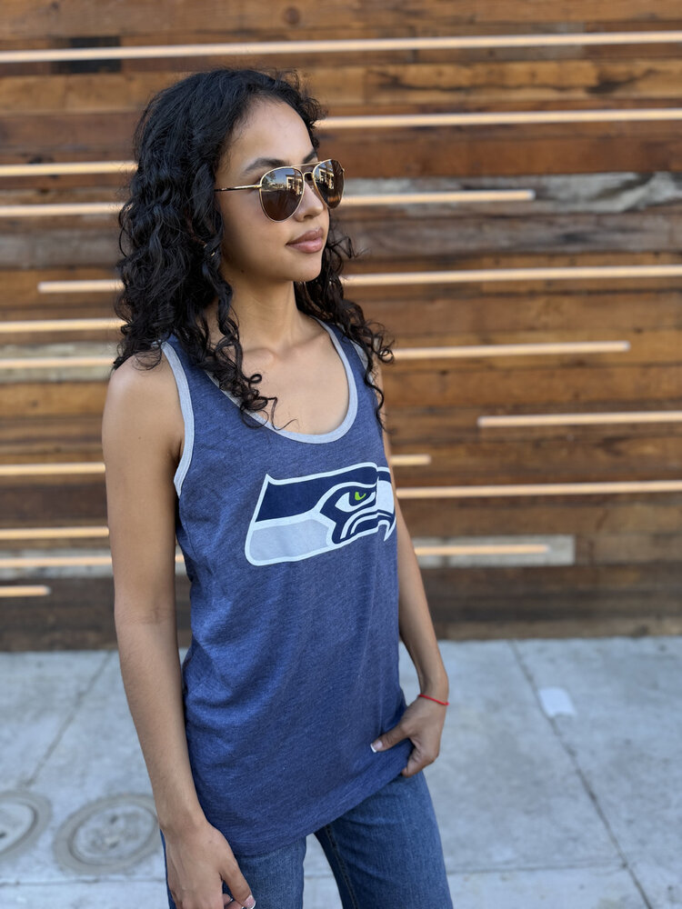 Majestic Seattle Seahawks W Tank Tested Heather Blue
