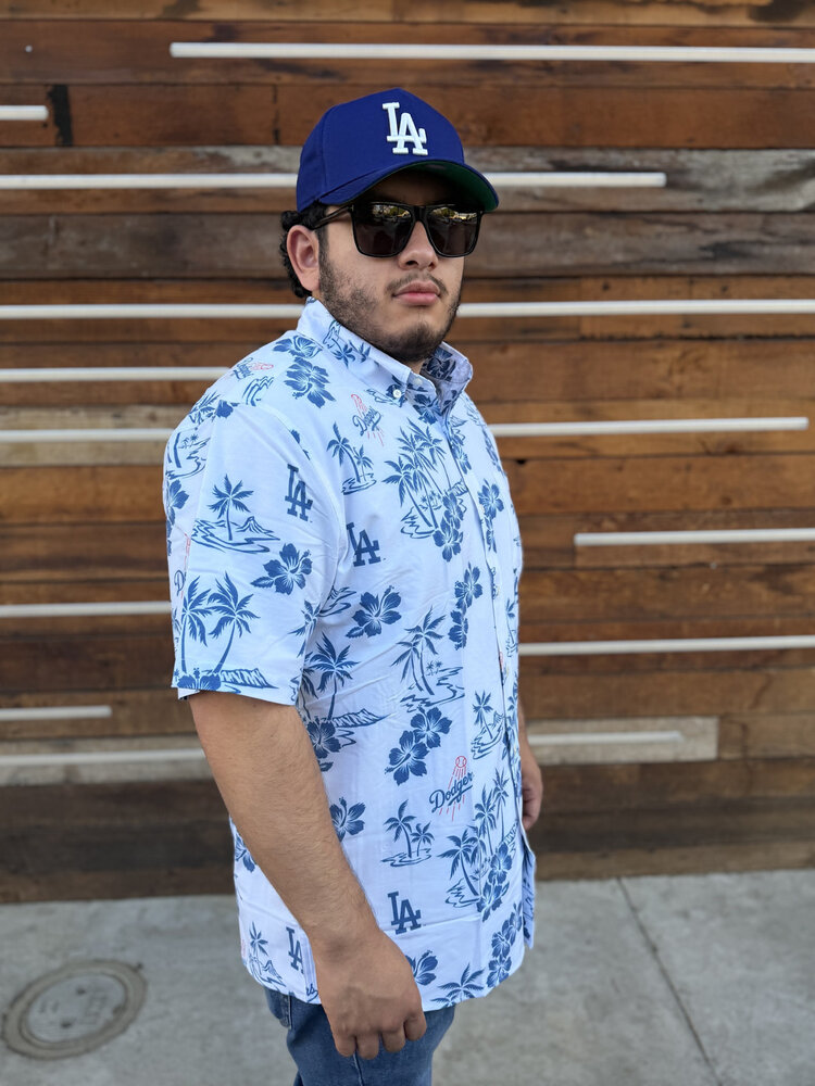 Reyn Spooner LA Dodgers Reyn Spooner Kekai White Shooting Ball Button-Down