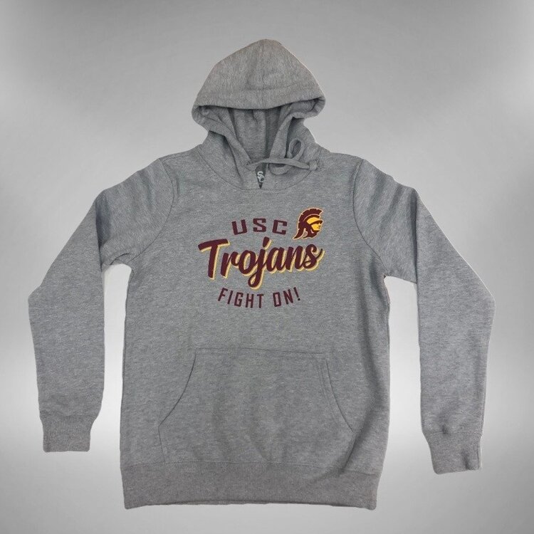 USC Trojans W Kim P/O Hoodie Gray