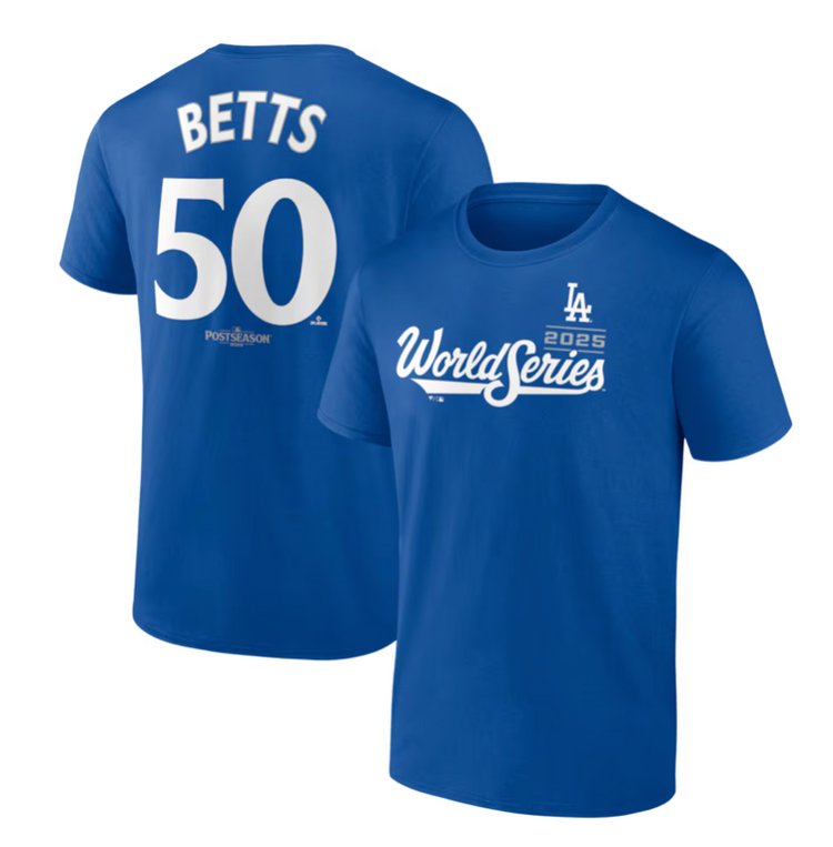 Fanatics LA Dodgers Men's 2025 World Series Betts N&N T-Shirt