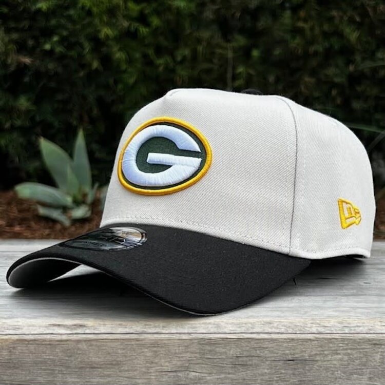New Era Packers Stone/Black Team 75 Seasons 940 A-Frame