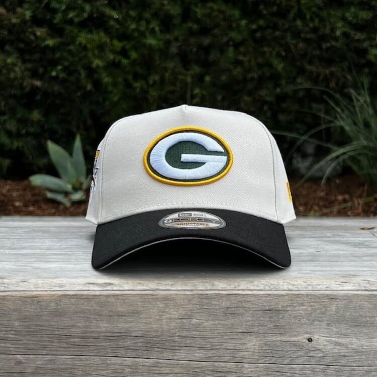 New Era Packers Stone/Black Team 75 Seasons 940 A-Frame