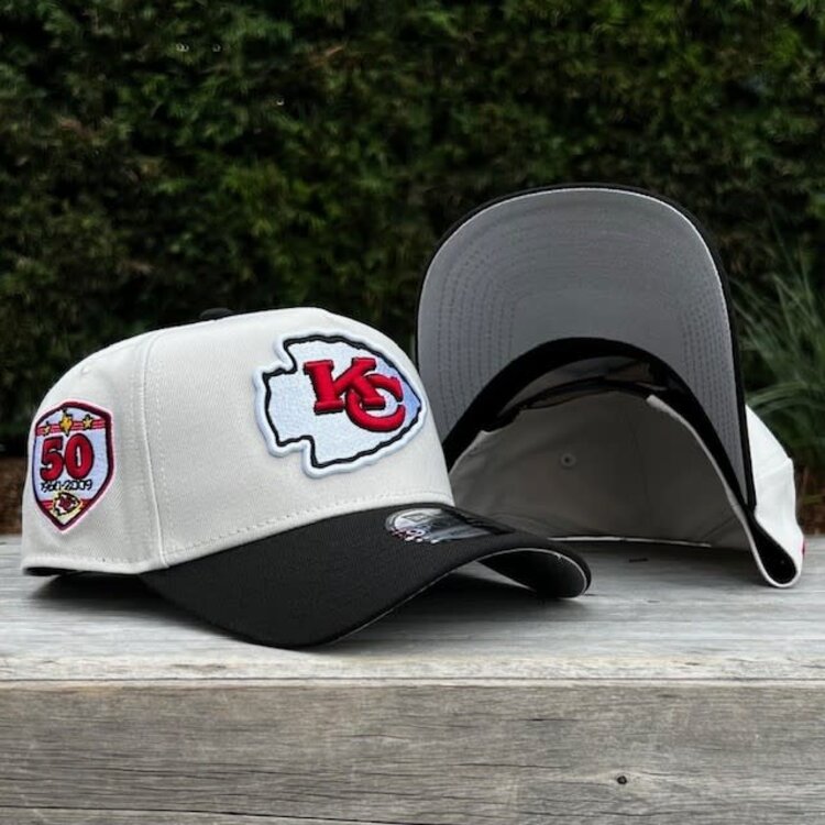 New Era Chiefs Stone/Black Team 50 Seasons 940 A-Frame
