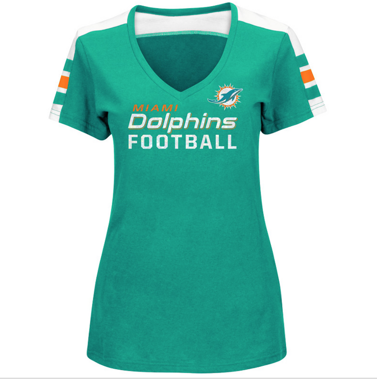 Majestic Dolphins W V-Neck Pride Playing