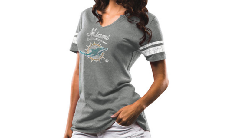 Majestic Dolphins W V-Neck Game Tradition