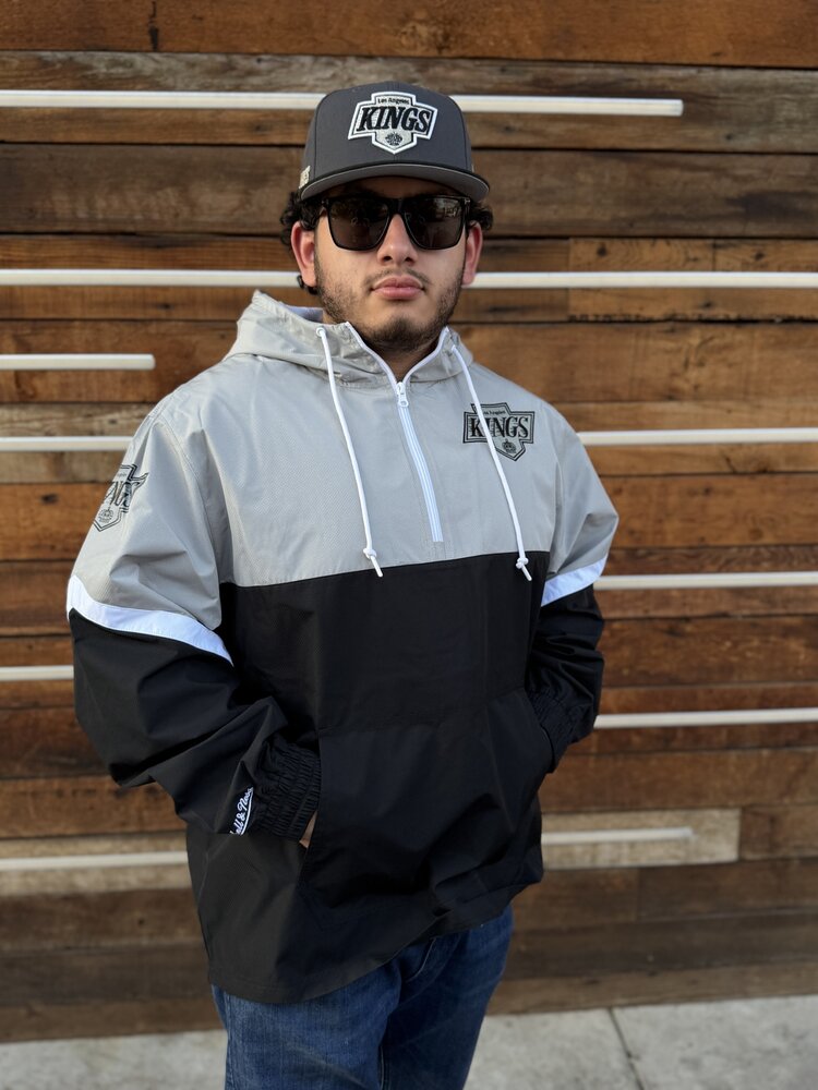 Mitchell and Ness LA Kings M&N Tie Breaker Lightweight Windbreaker Anorak