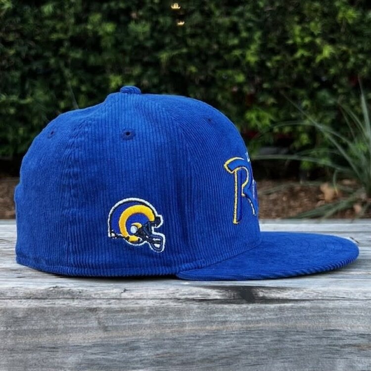 New Era LA Rams Retro Script Royal Corduroy Helmet SP