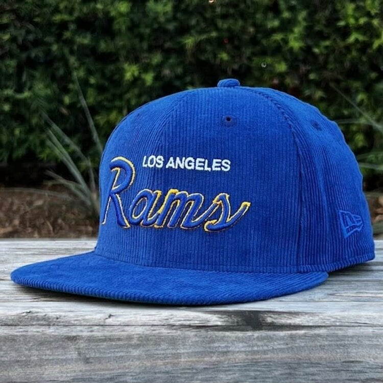 New Era LA Rams Retro Script Royal Corduroy Helmet SP