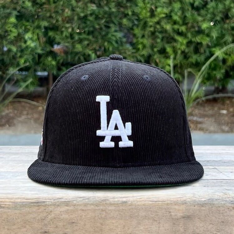 New Era LA Dodgers Black White Corduroy 100th Green UV
