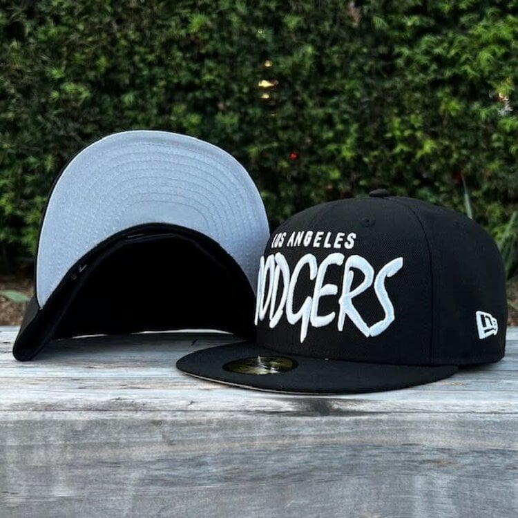 New Era LA Dodgers Black White Sketch