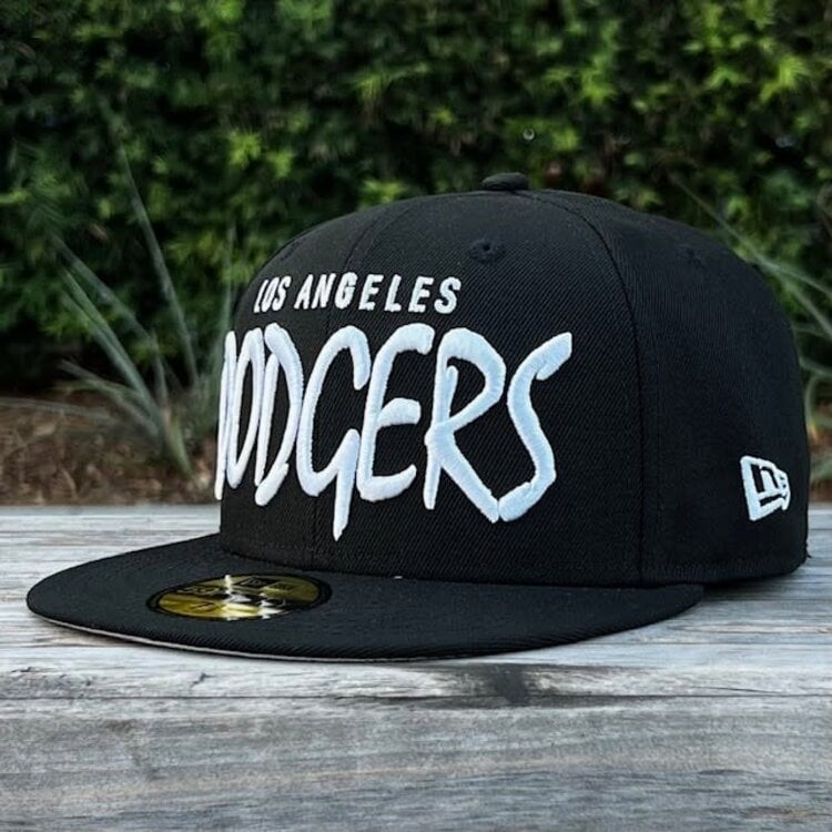 New Era LA Dodgers Black White Sketch