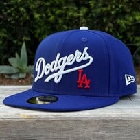 New Era LA Dodgers Wordmark Royal White Red LA