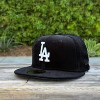 New Era LA Dodgers Black White Corduroy Gray UV