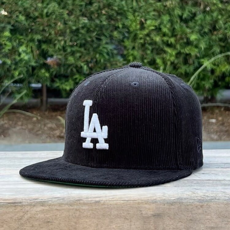 New Era LA Dodgers Black White Corduroy 100th Green UV