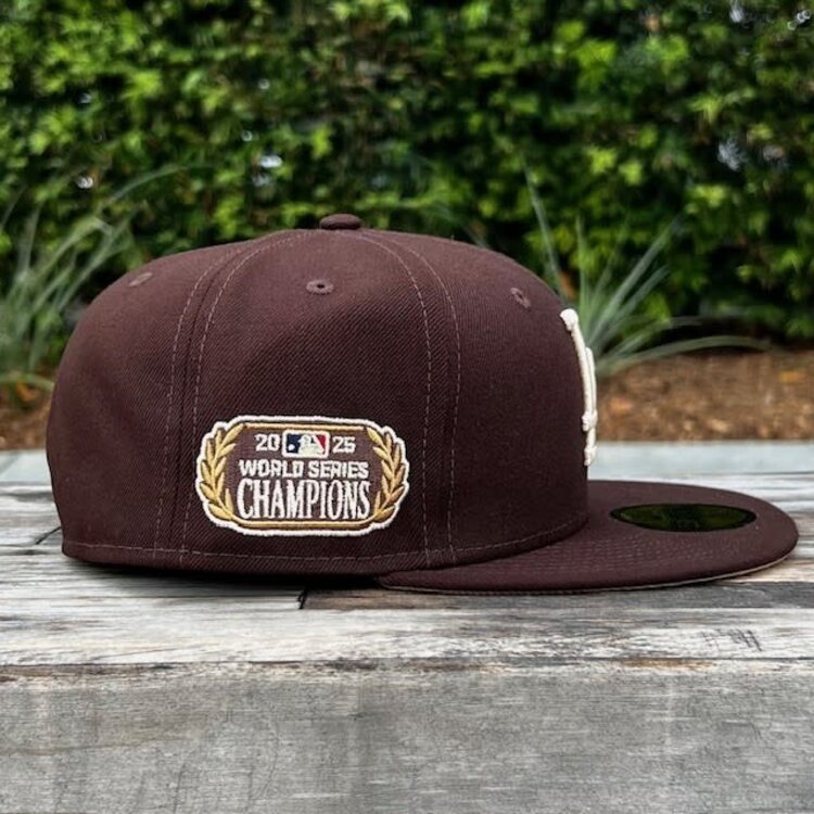 New Era LA Dark Brown Ivory 2025 World Series Champs Laurel SP