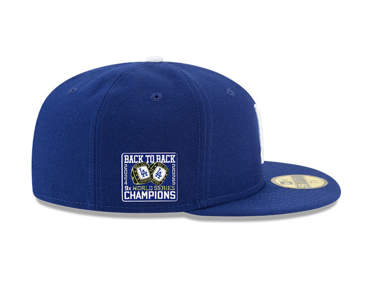New Era LA Dodgers Royal Back to Back World Series Champs Rings TPU SP