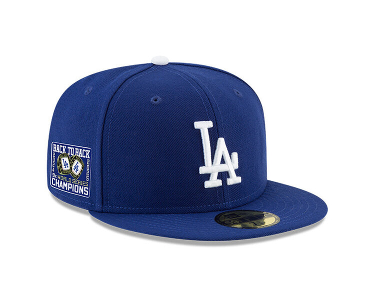New Era LA Dodgers Royal Back to Back World Series Champs Rings TPU SP